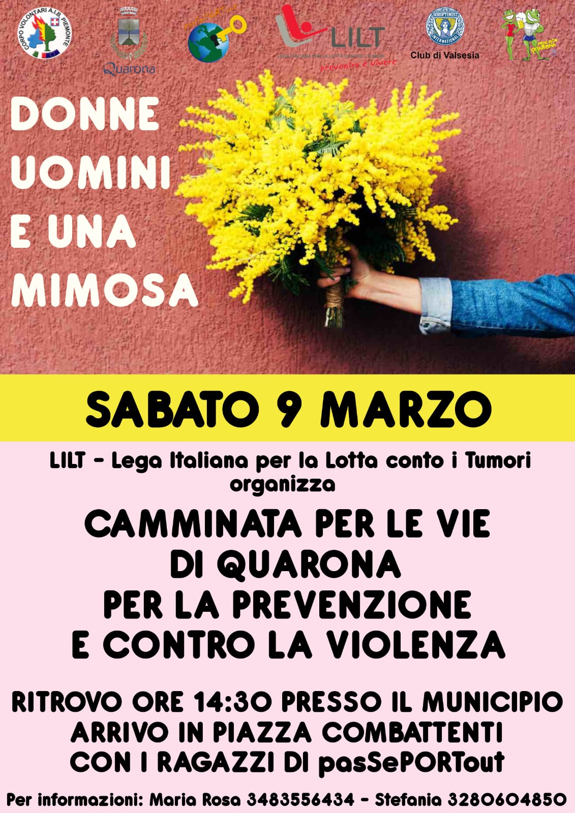 Donne, uomini e una mimosa