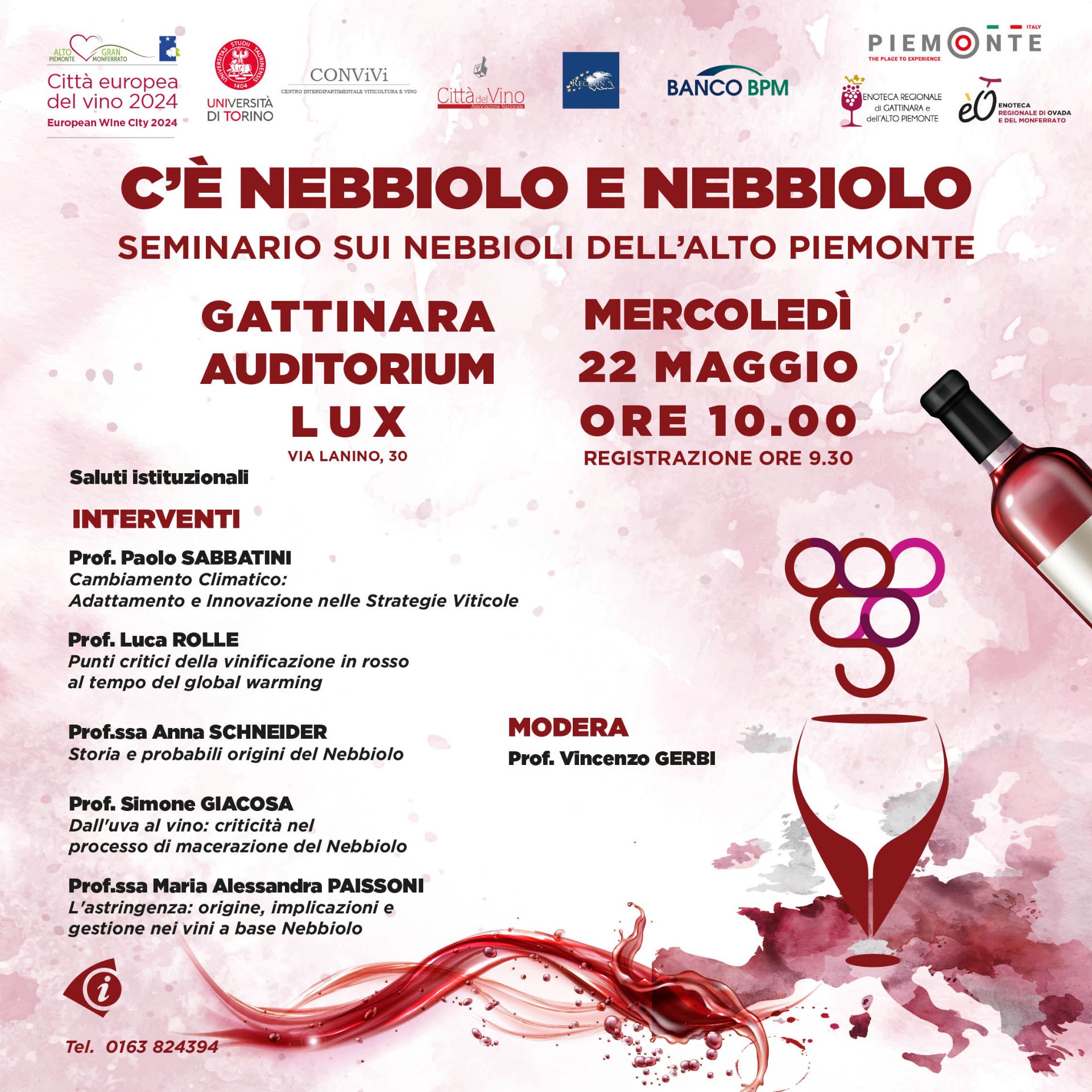 Mercoledì 22 maggio a Gattinara il seminario “C’è Nebbiolo e Nebbiolo"