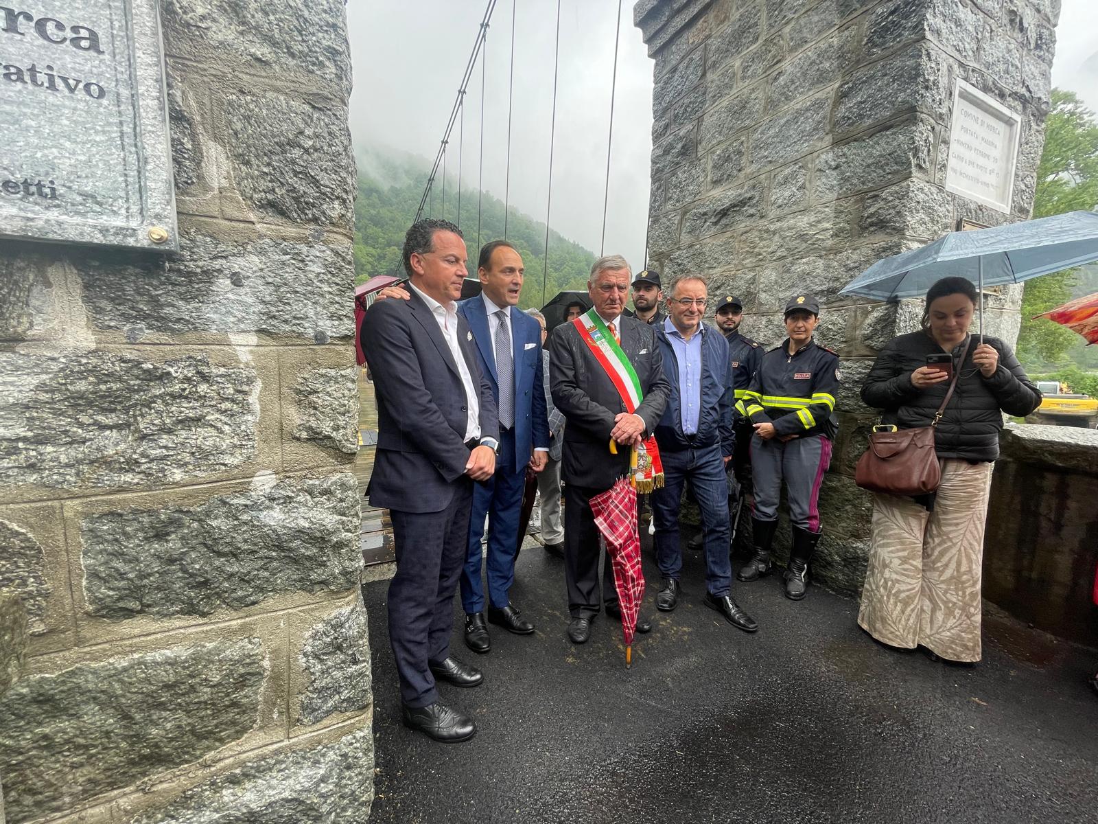 Col presidente Cirio sopralluogo al ponte di Morca