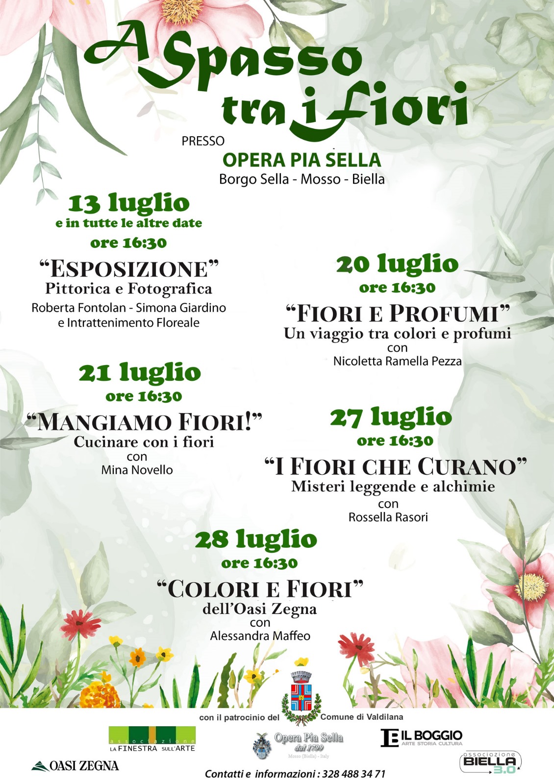 "A spasso tra i fiori" all'Opera Pia Sella