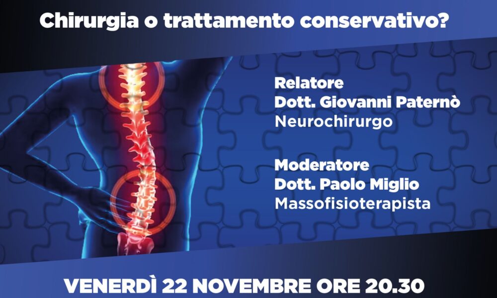 A Gattinara una conferenza sulla salute della colonna vertebrale