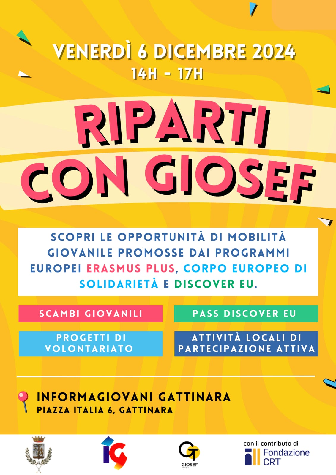 “Riparti con Giosef”: un’iniziativa per i giovani sulle opportunità europee di mobilità e formazione