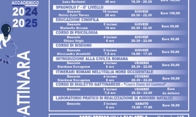 Università Popolare di Vercelli a Gattinara: un ricco programma di corsi per il 2025