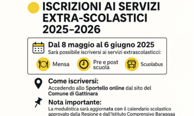 Iscrizioni ai servizi extrascolastici per l’anno 2025-2026