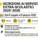 Iscrizioni ai servizi extrascolastici per l’anno 2025-2026