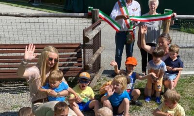 Taglio del nastro per il nuovo parco giochi a Crevola