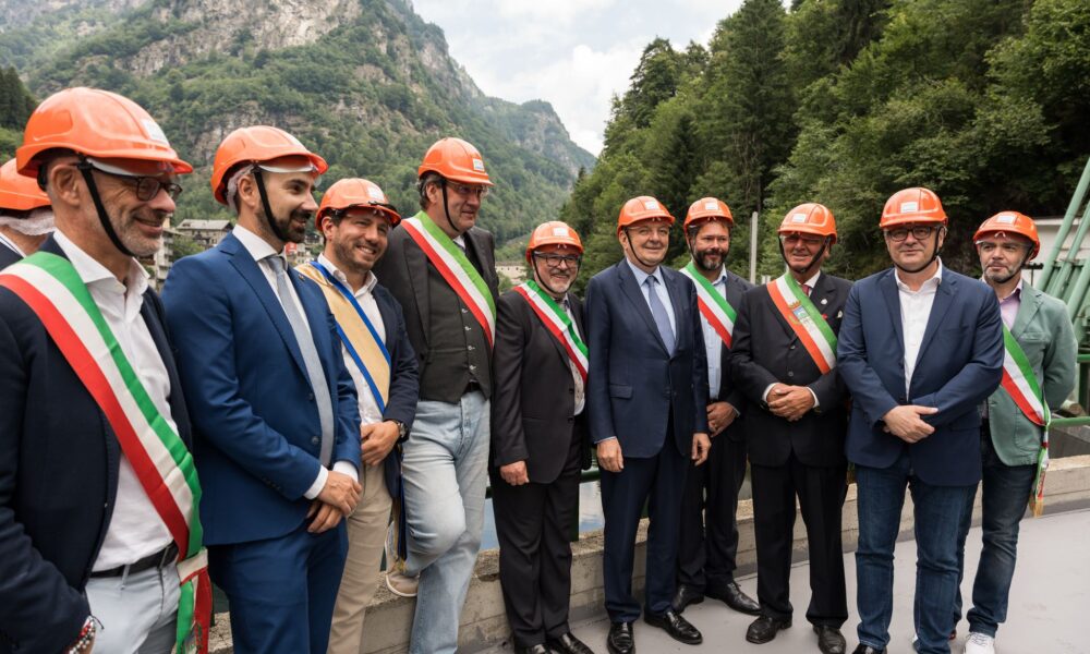 Il ministro Pichetto alla cerimonia per i cento anni della diga di Rimasco