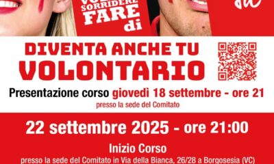 A Borgosesia parte il nuovo corso per diventare Volontario della Croce Rossa Italiana