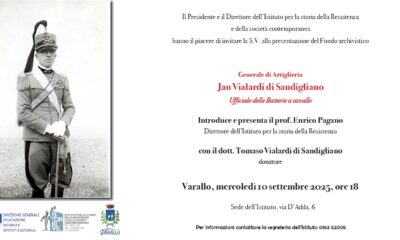 Presentazione del fondo Generale di Artiglieria Jan Vialardi di Sandigliano a Varallo