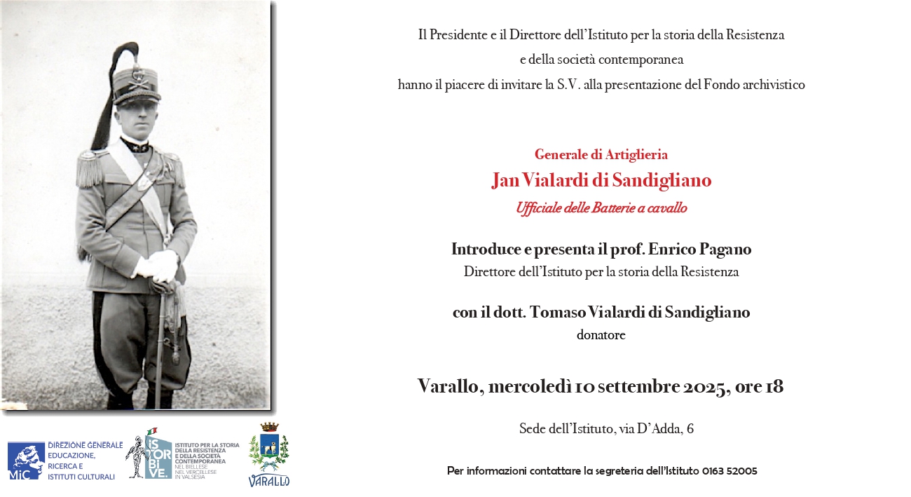 Presentazione del fondo Generale di Artiglieria Jan Vialardi di Sandigliano a Varallo