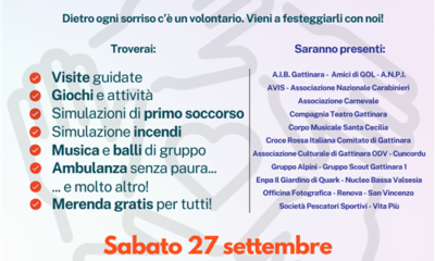 Gattinara celebra il volontariato con VIP – Volontari in Piazza