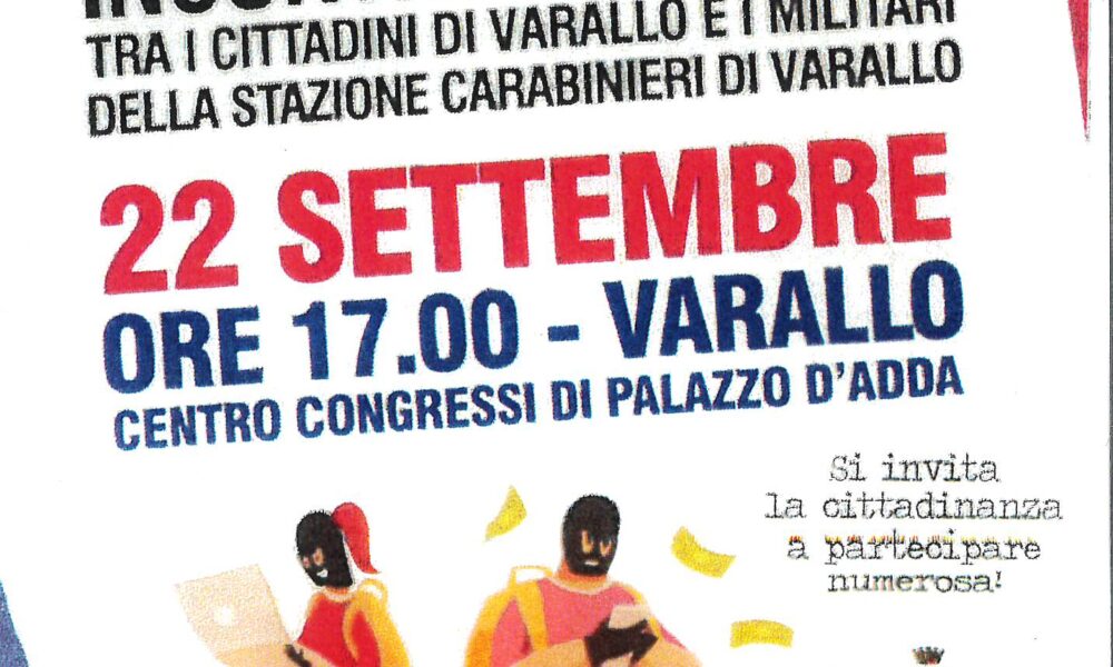 Incontro pubblico tra i cittadini di Varallo e i militari della Stazione Carabinieri di Varallo