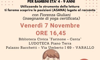 “Letture creative con lo yoga” in biblioteca a Varallo