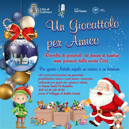“Un giocattolo per amico”, a Gattinara torna la raccolta solidale che scalda il cuore del Natale