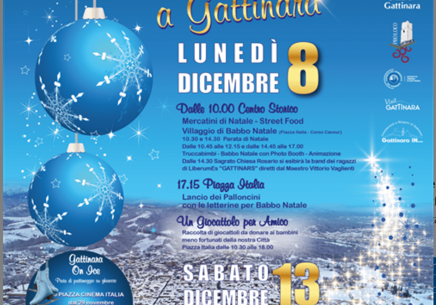 L’8 dicembre torna l’appuntamento con Natale a Gattinara