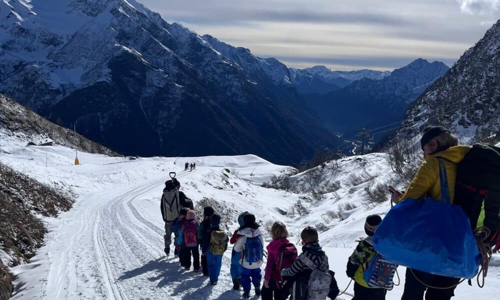 la funivia di Alagna che ci ha omaggiato la salita e le guide alpine