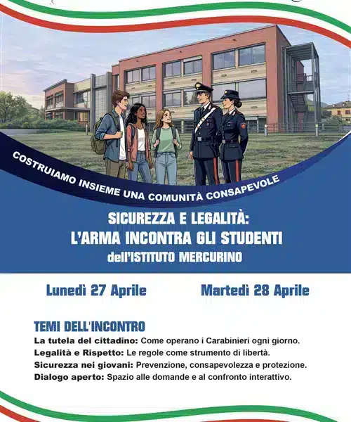 Sicurezza, legalità e dialogo: I Carabinieri e il Comune di Gattinara incontrano gli studenti