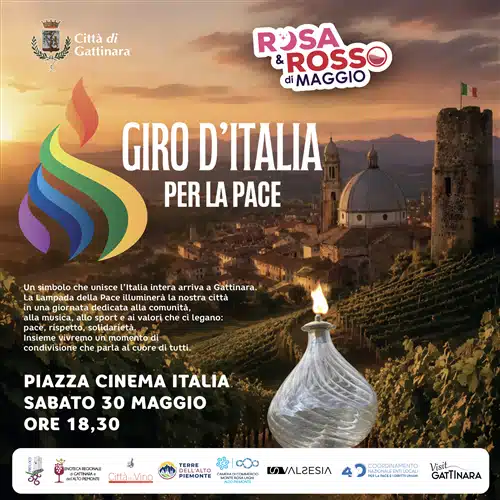La Lampada della Pace arriva a Gattinara durante Rosa e Rosso di Maggio
