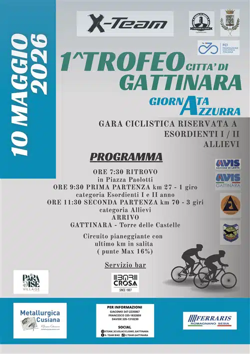 Gattinara ospita il 1° Trofeo Città di Gattinara