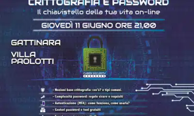 Crittografia e Password: l'incontro con Graziano Tomarchio domani a Villa Paolotti