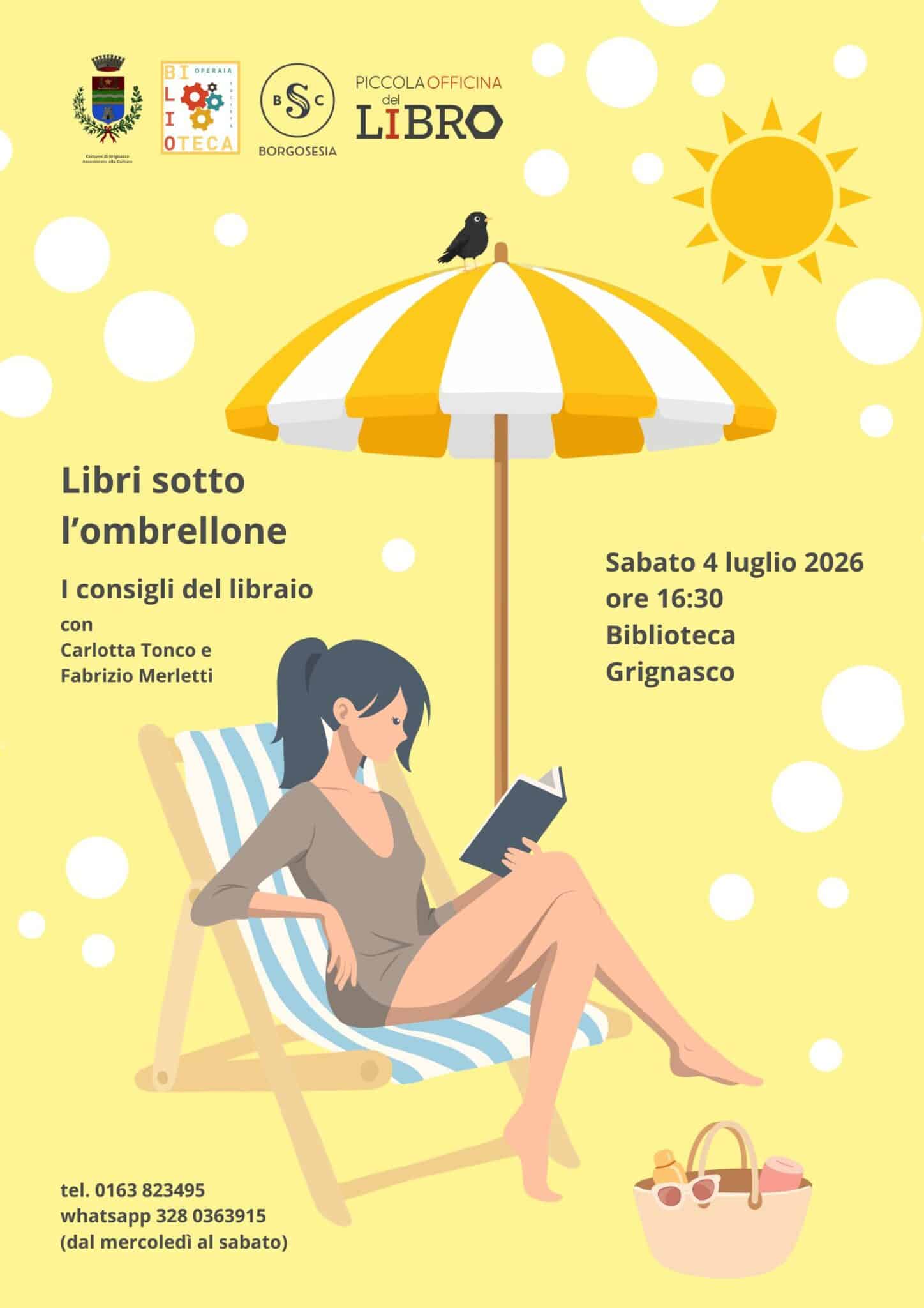 Consigli di lettura oggi in biblioteca a Grignasco