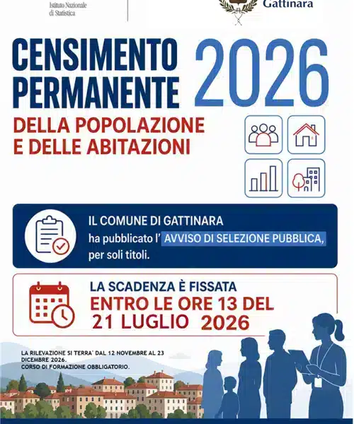 Censimento permanente della popolazione 2026: riaperta la selezione per i rilevatori comunali