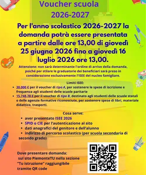 Voucher scuola 2026-2027