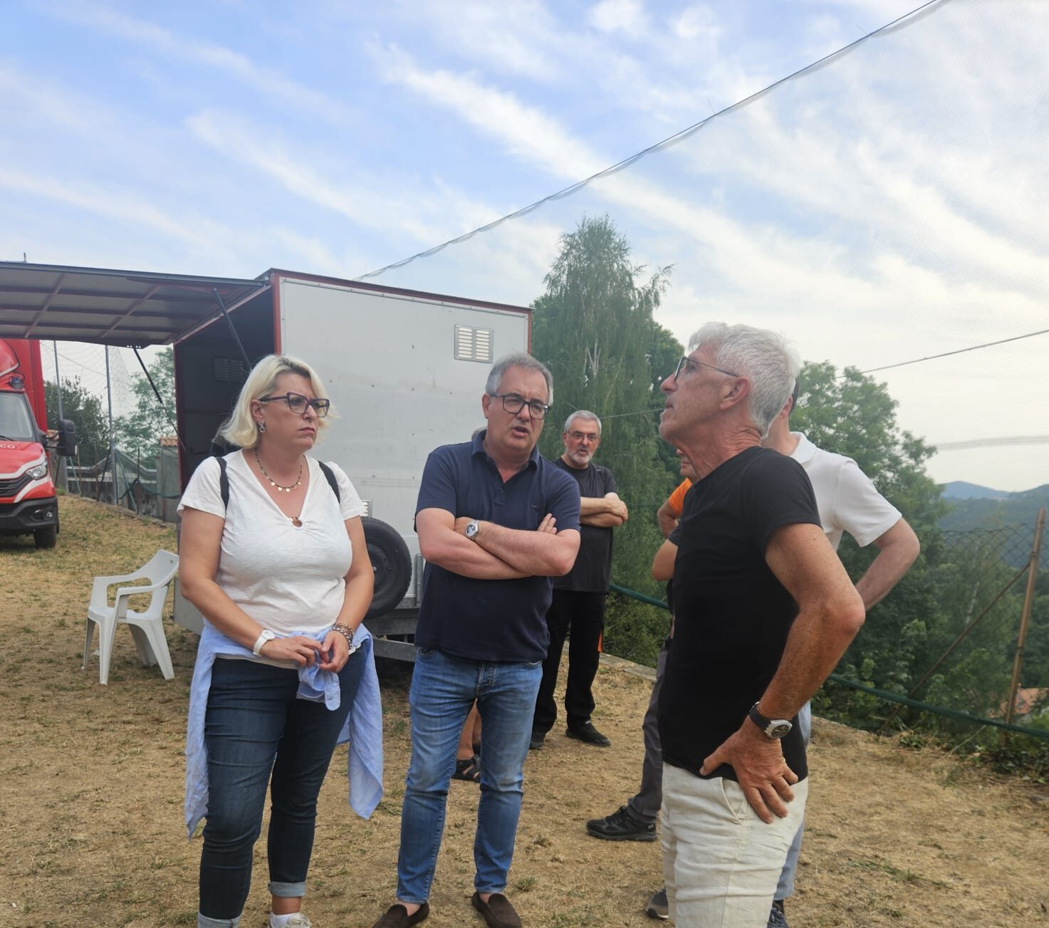 Sopralluogo presso il Monte Barone dell'assessore ragionale Marco Gallo