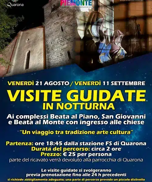 L’11 settembre visita guidata in notturna tra arte e tradizione