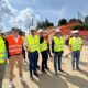 Col presidente regionale Alberto Cirio nuovo sopralluogo al cantiere della cabinovia