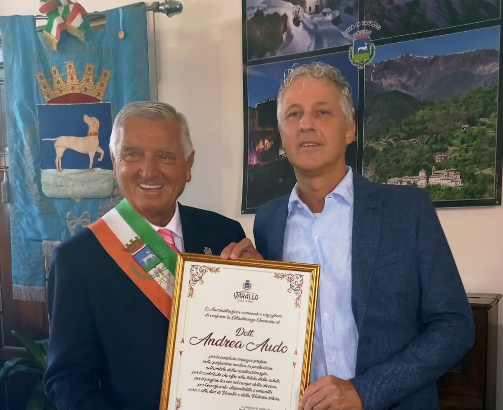 Ad Andrea Audo, dal 2017 direttore della Struttura Complessa di Cardiochirurgia dell'Azienda Ospedaliero-Universitaria di Alessandria, reparto considerato un punto di riferimento a livello regionale, è stata conferita la cittadinanza onoraria di Varallo