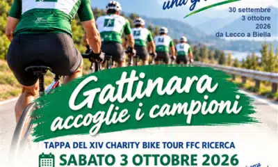A Gattinara arrivano i Campioni che pedalano per la ricerca contro la Fibrosi Cistica